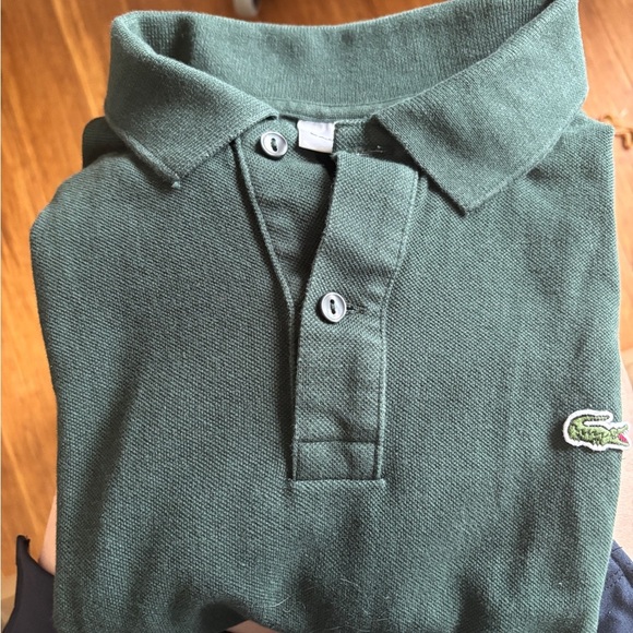Lacoste Tops - Lacoste forest green polo slim fit